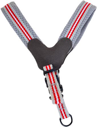 ANNAM Nastaviteľný postroj pre psov s, obvod 45 cm, šírka 3 cm, červený