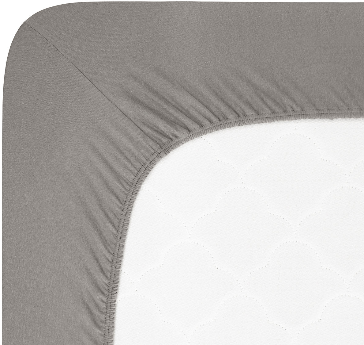 Andrea Simone Plachta Jersey Lycra boxspring 160 × 200 cm, granite gray