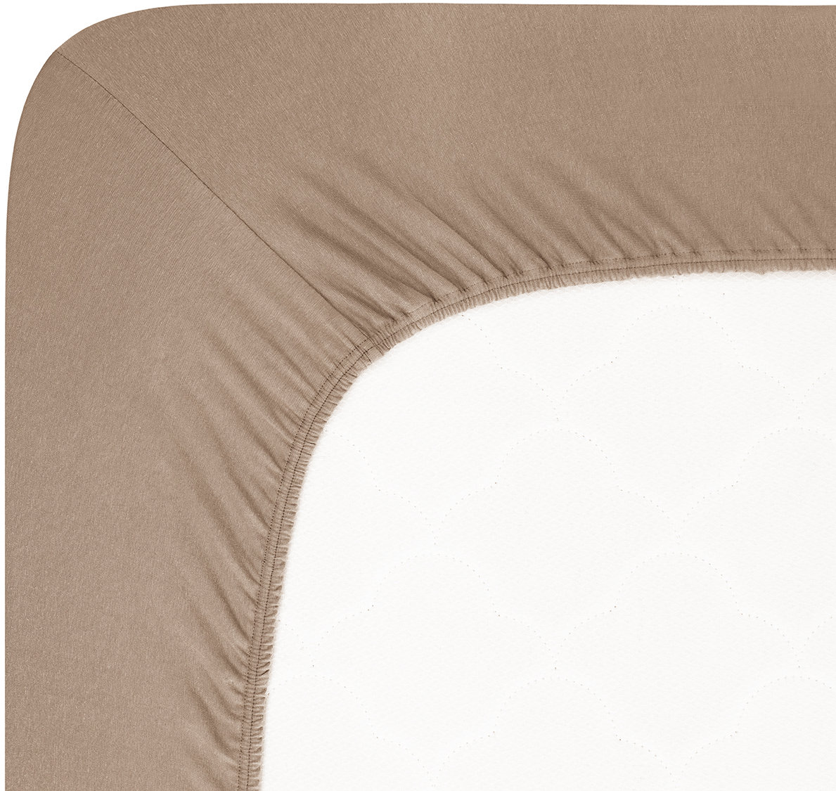 Andrea Simone Plachta Jersey Lycra boxspring 140 × 200 cm, taupe gray