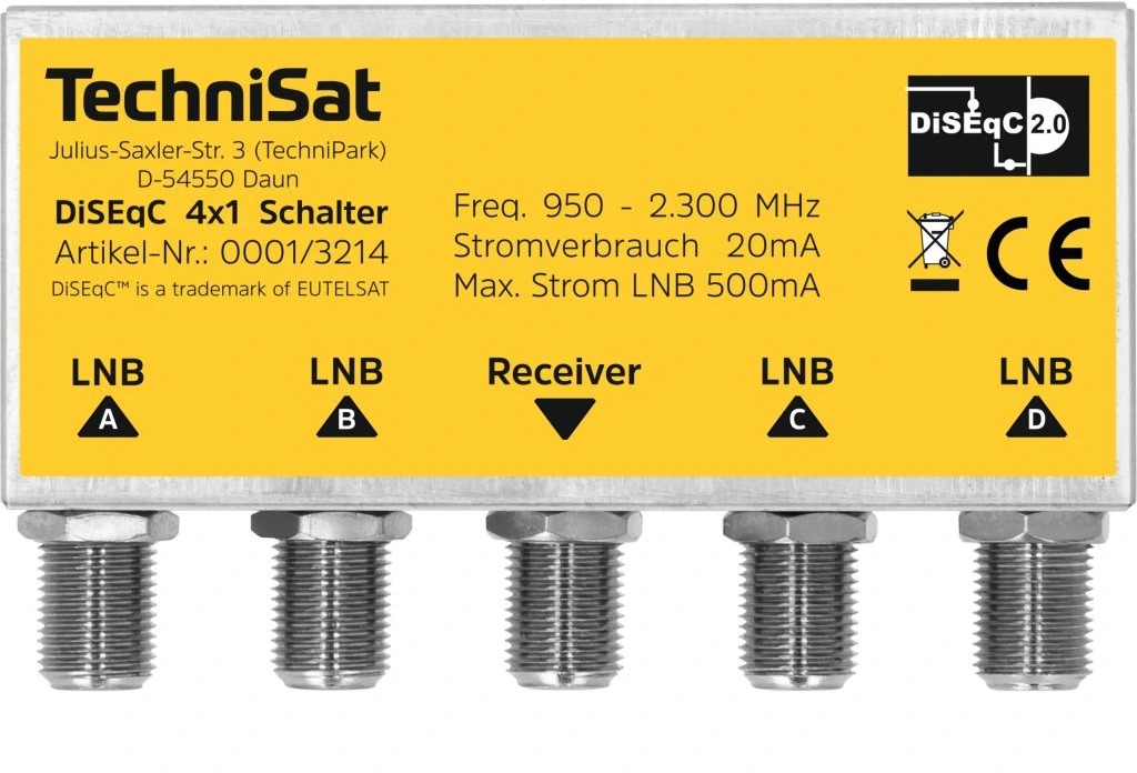 TechniSat DISEqC prepínač 4/1 Outdoor