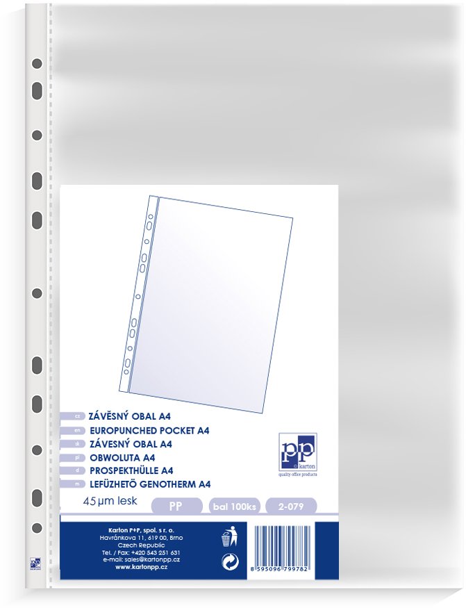 KARTON P+P A4/45 mikrónov, lesklé – balenie 100 ks