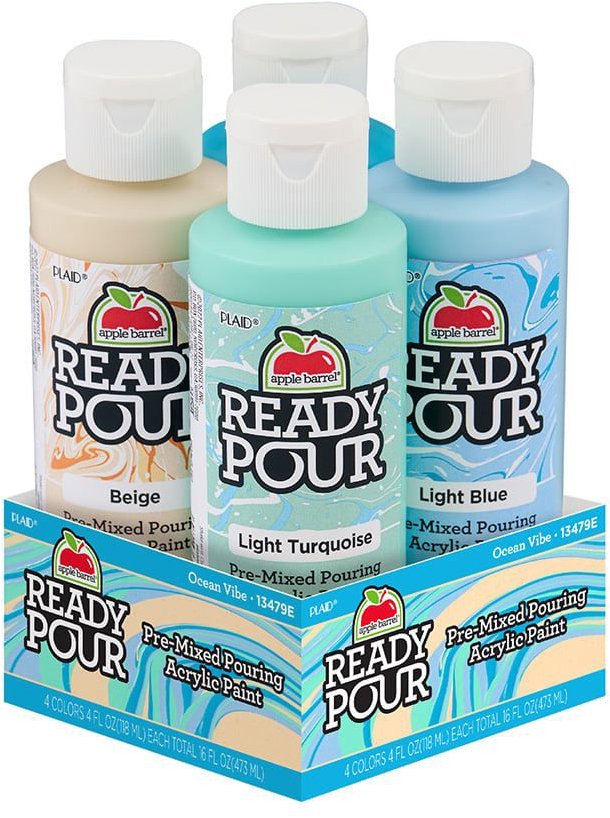 Apple Barrel Ready Pour set Ocean vibe na pouring, 4× 118 ml