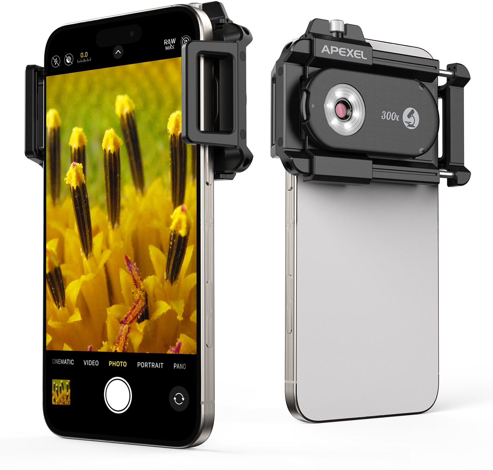Apexel 300X Microscope Lens with LED Light & UV Light