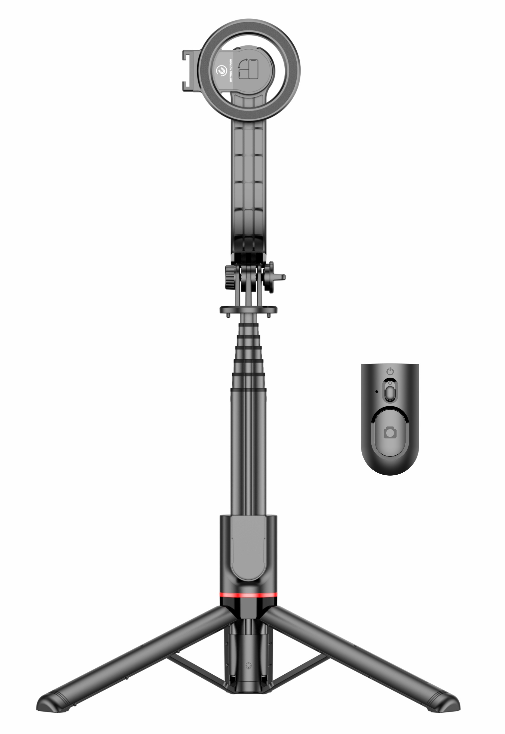 Apexel 3-in-1 Selfie Stick Tripod with magnetic mount & Cold shoe mount