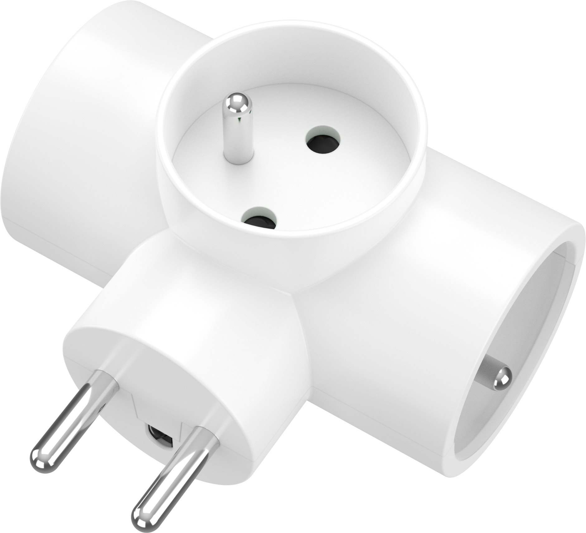 AlzaPower roztrojka klasik 230 V biela