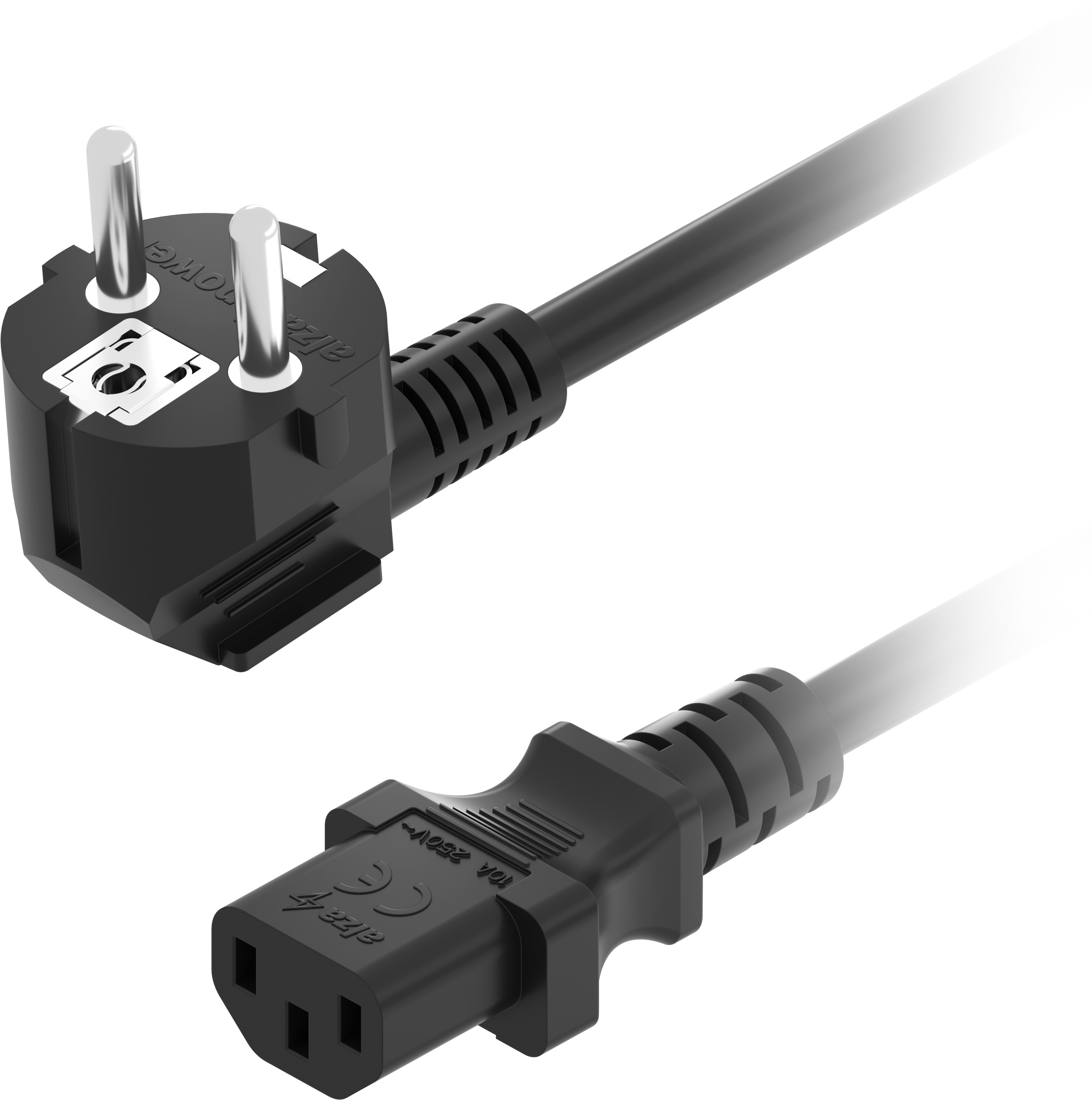 AlzaPower Cord IEC C13 250 V 2 m čierny