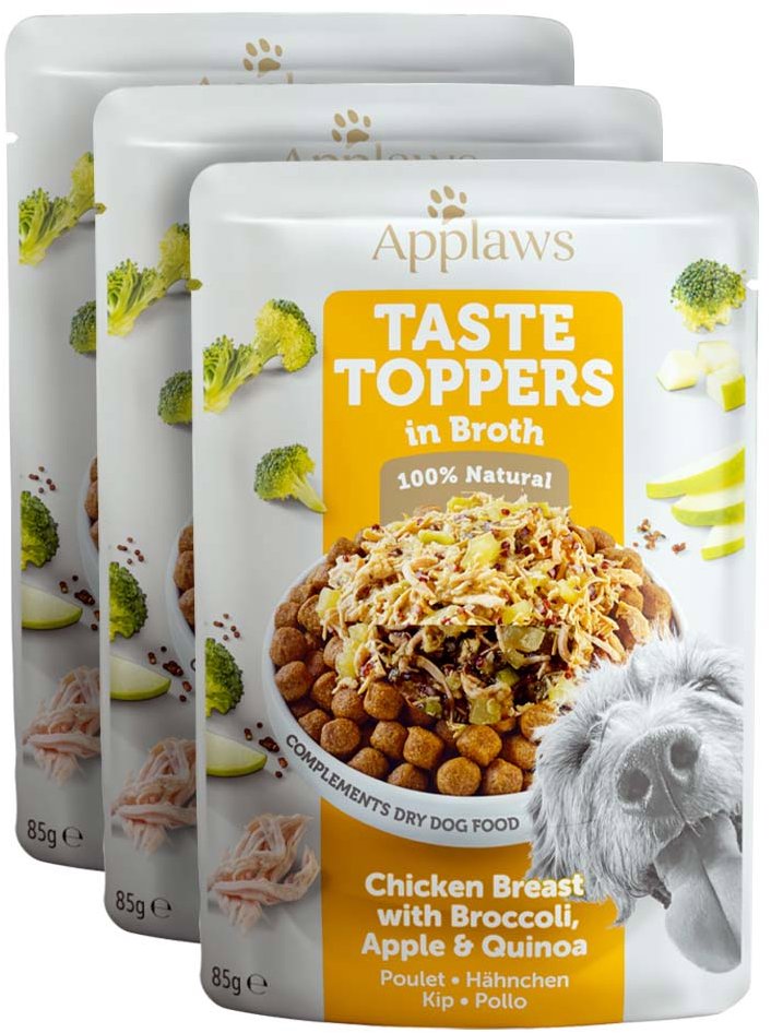 Applaws kapsička Dog Taste Toppers Broth Kuřecí s quinou 3 × 85 g