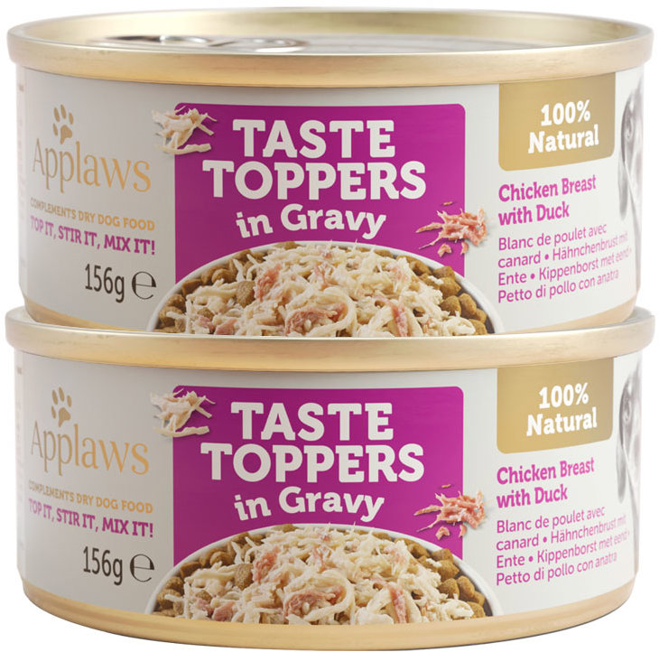 Applaws konzerva Dog Taste Toppers Gravy Kuře s kachnou 2 × 156 g