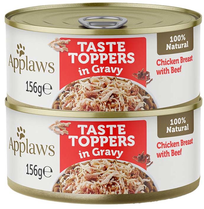 Applaws konzerva Dog Taste Toppers Gravy Kuře s hovězím 2 × 156 g