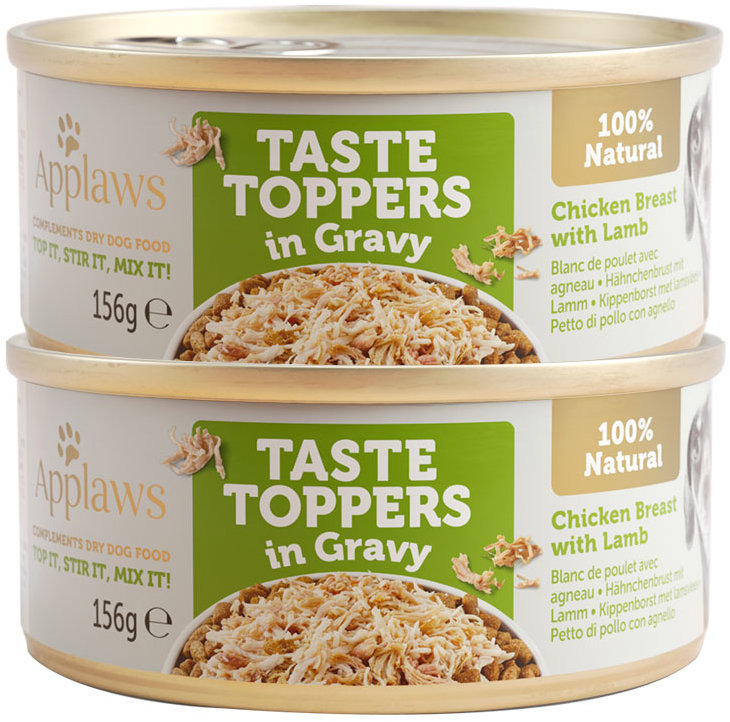 Applaws konzerva Dog Taste Toppers Gravy Kura s jahňacím 2× 156 g
