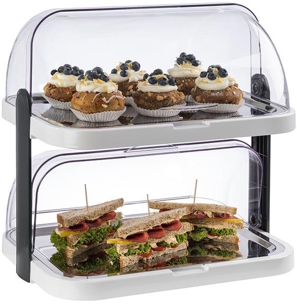 APS Chladiaca bufetová vitrína dve poschodia, biela 09200