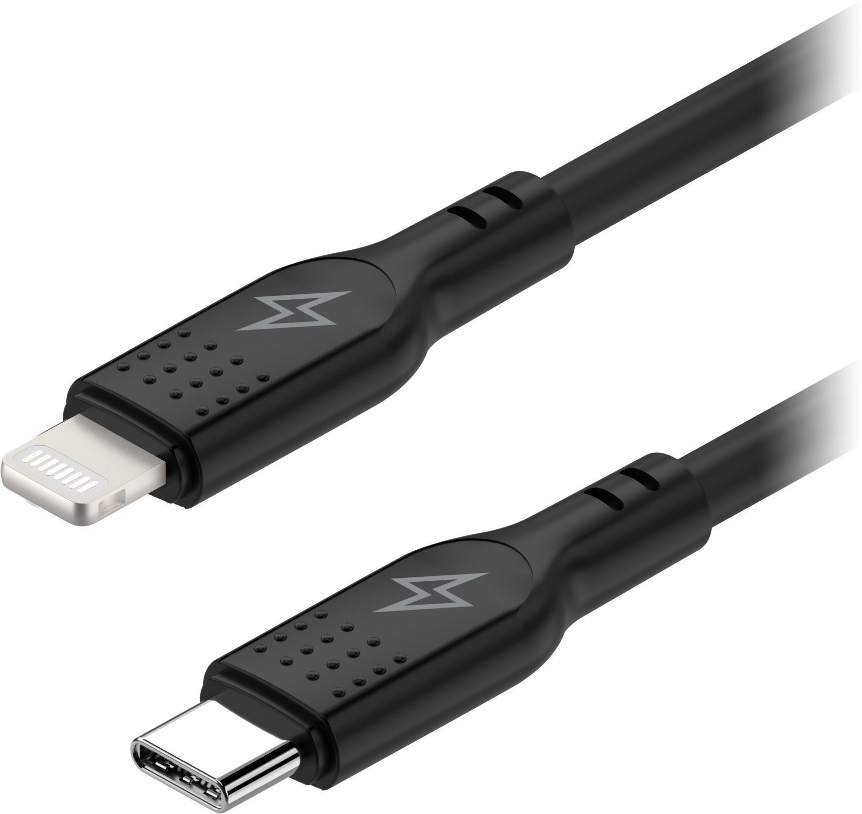 AlzaPower SilkCore USB-C to Lightning MFi, 2 m čierny