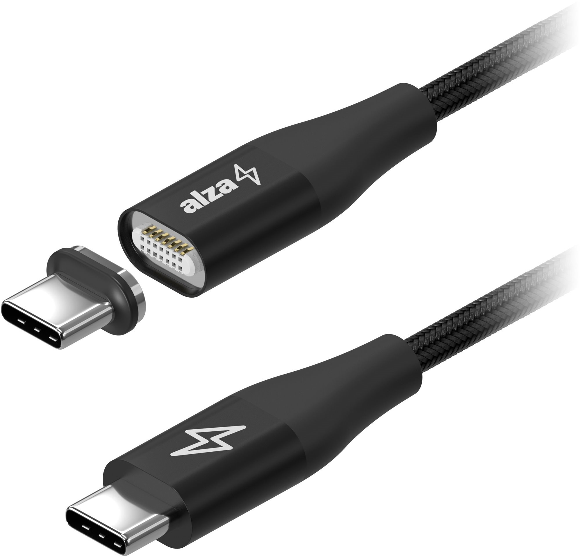 AlzaPower MagCore USB-C to USB-C 100 W 1 m čierny