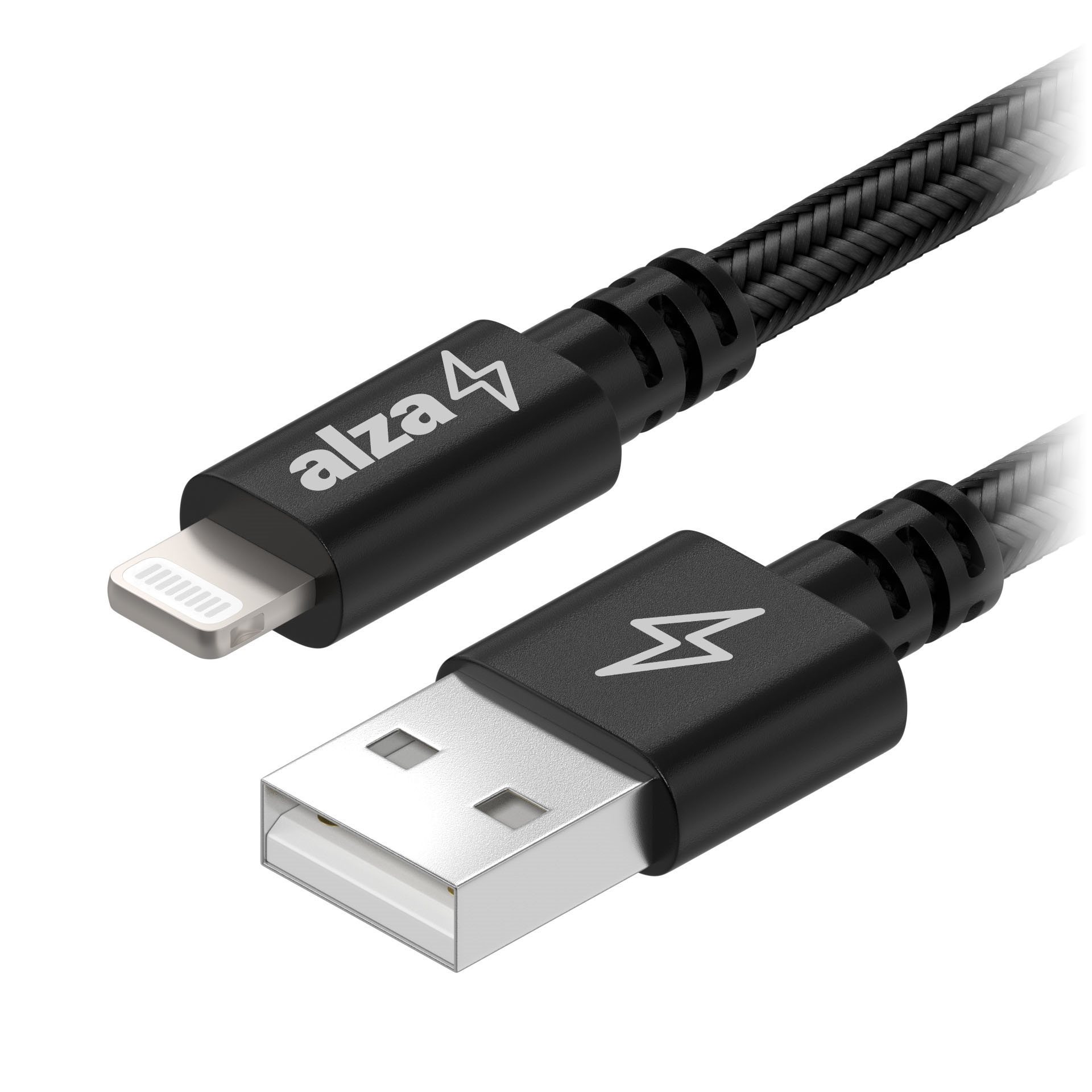 AlzaPower AluCore USB-A to Lightning MFi (C189) 0.5m čierny