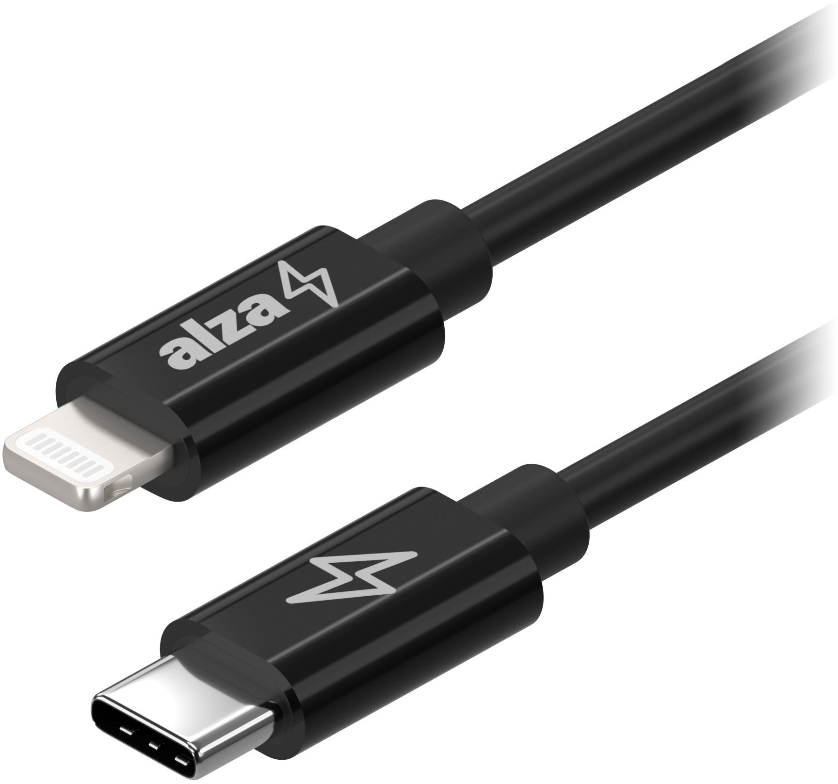 AlzaPower Core USB-C to Lightning MFi 2 m čierny