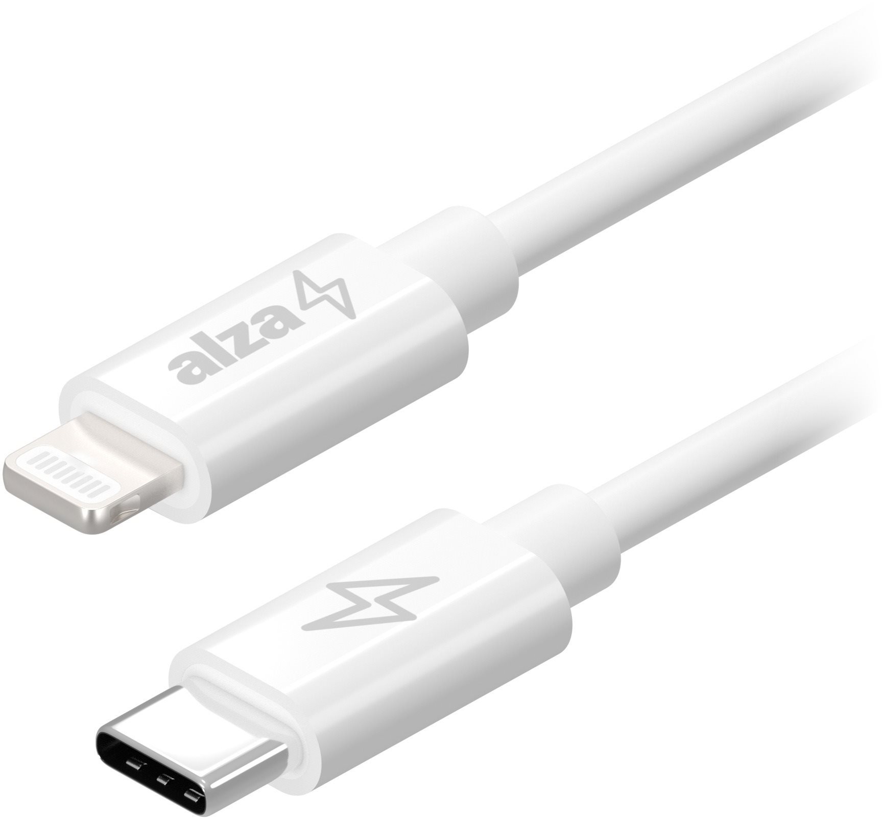 AlzaPower Core USB-C to Lightning MFi 2 m biely
