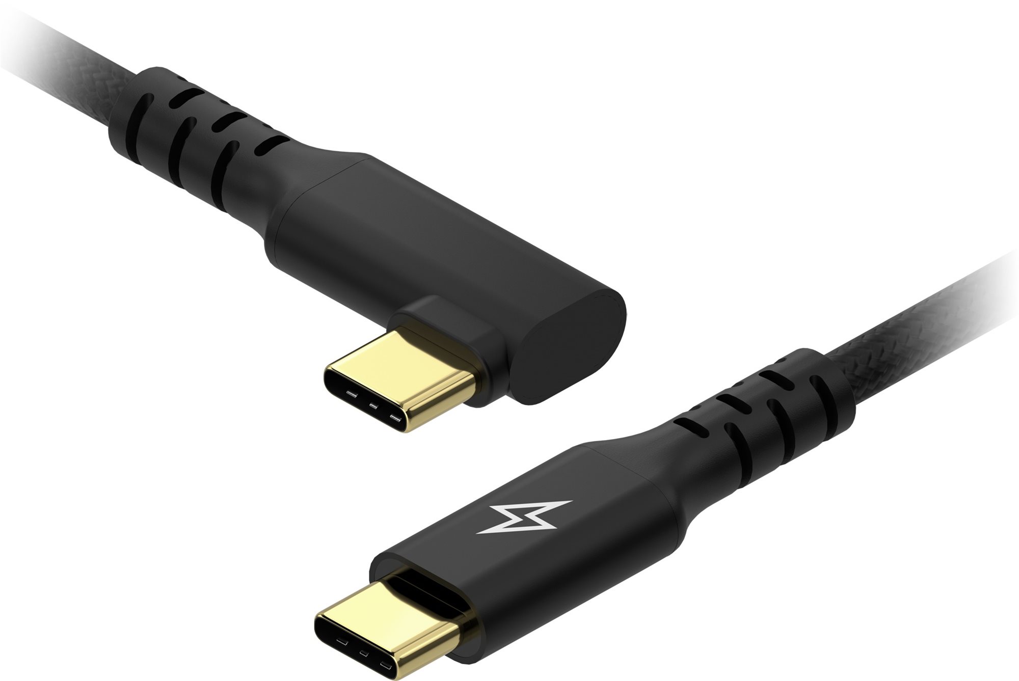 AlzaPower 90AluCore USB-C to USB-C 2.0, 100 W, 1 m – čierny