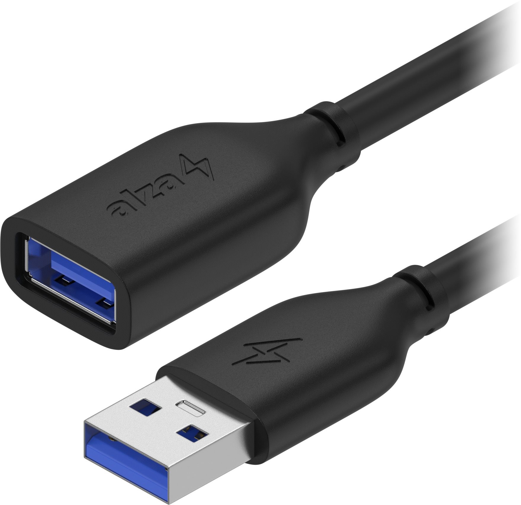 AlzaPower Core USB-A (M) to USB-A (F) 3.2 Gen 1, 1m čierny