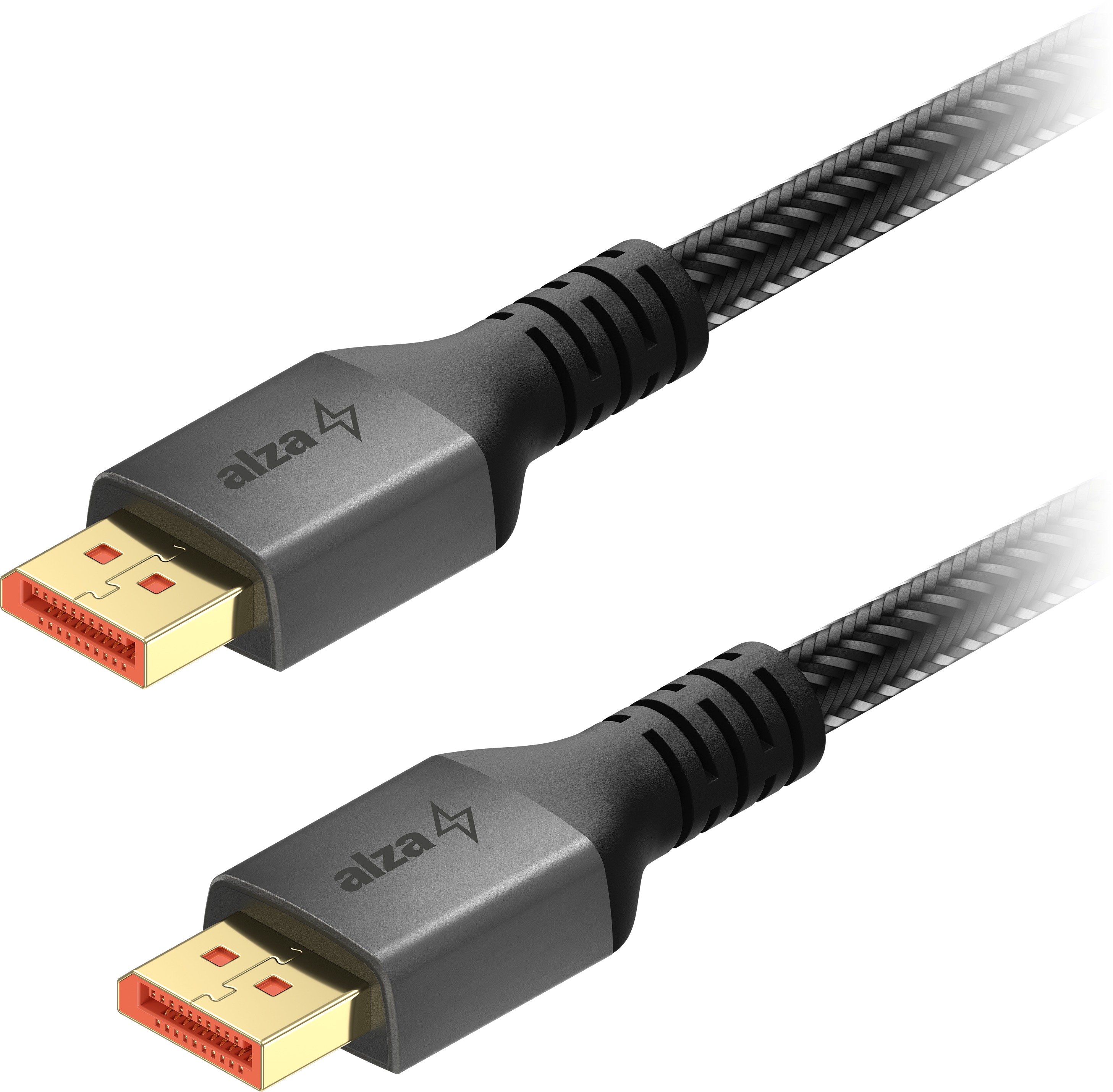 AlzaPower AluCore DisplayPort 2.1 16K 2 m čierny