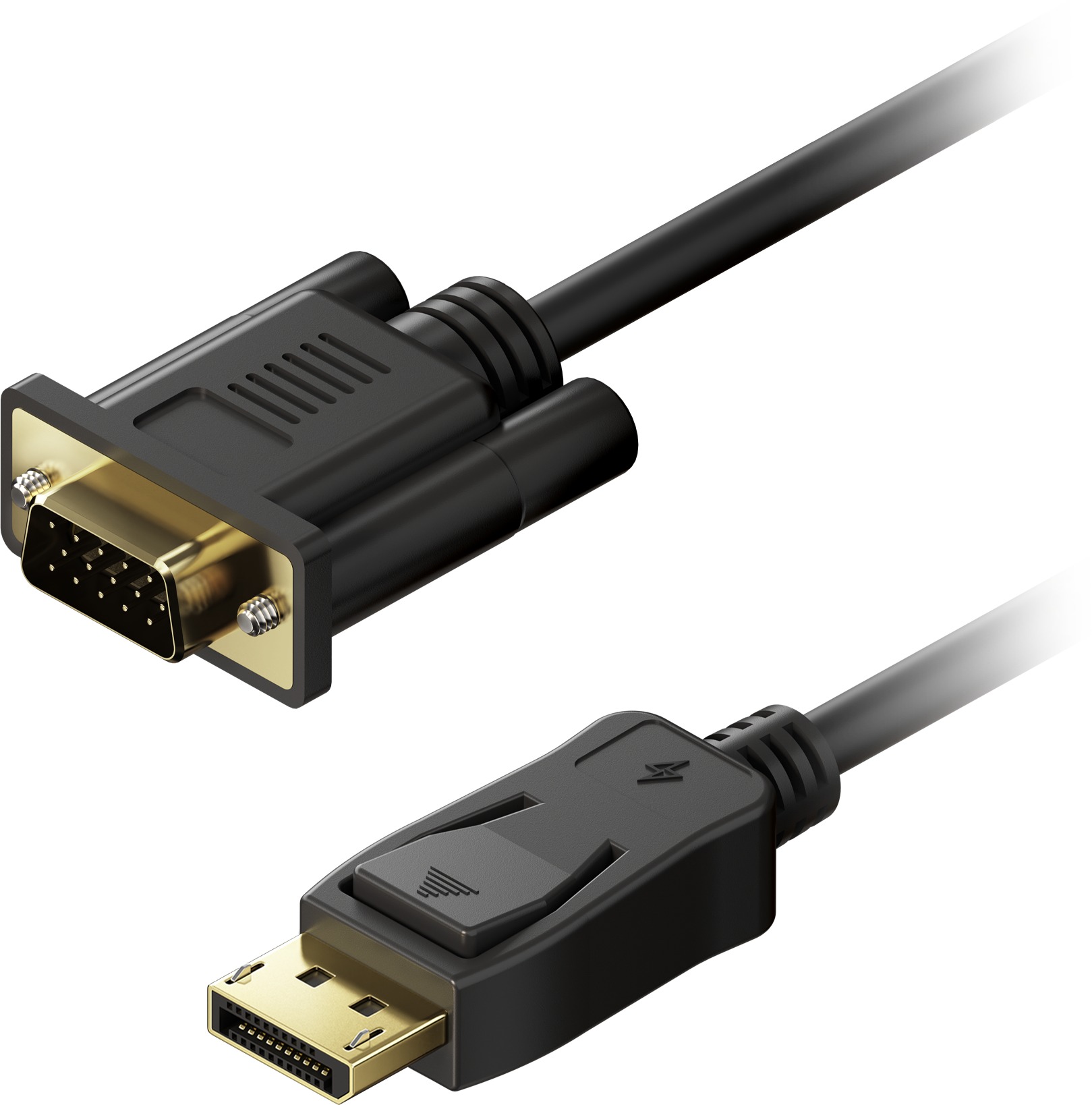 AlzaPower Core DisplayPort na VGA FullHD 3 m čierny