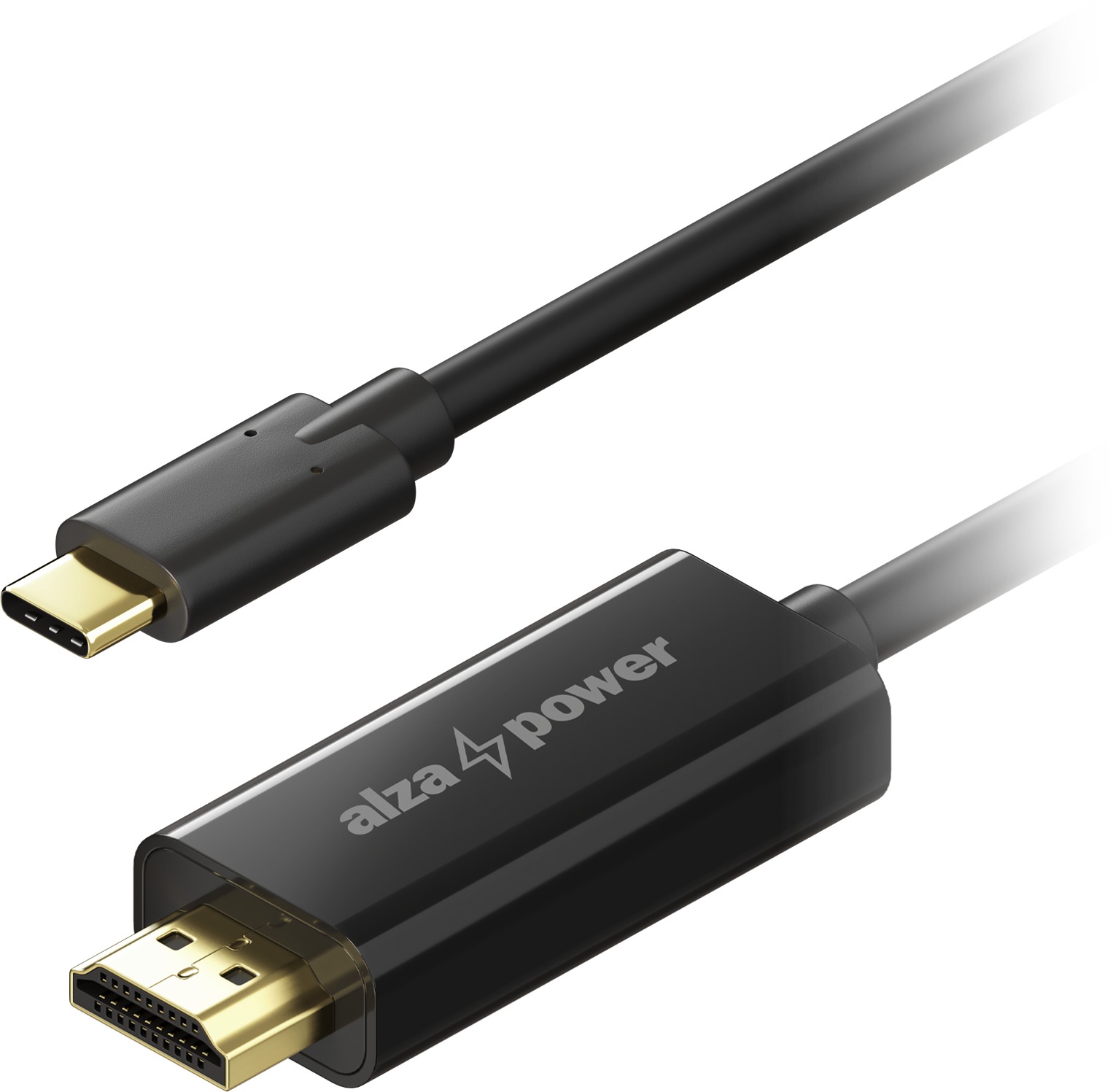 AlzaPower Core USB-C na HDMI 4K 1 m čierny