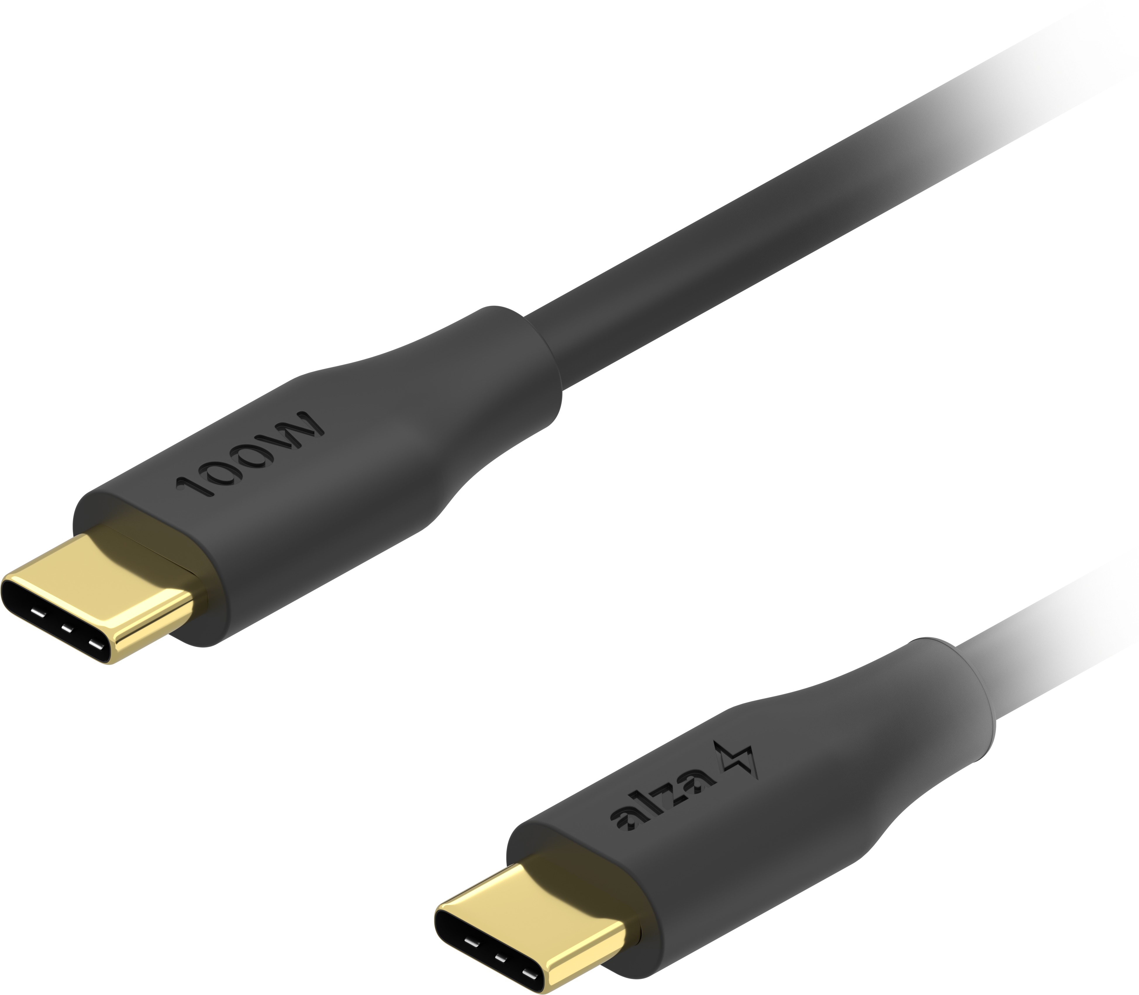 AlzaPower 2-Pack Core Charge USB-C to USB-C 2.0 100 W 1 m čierny