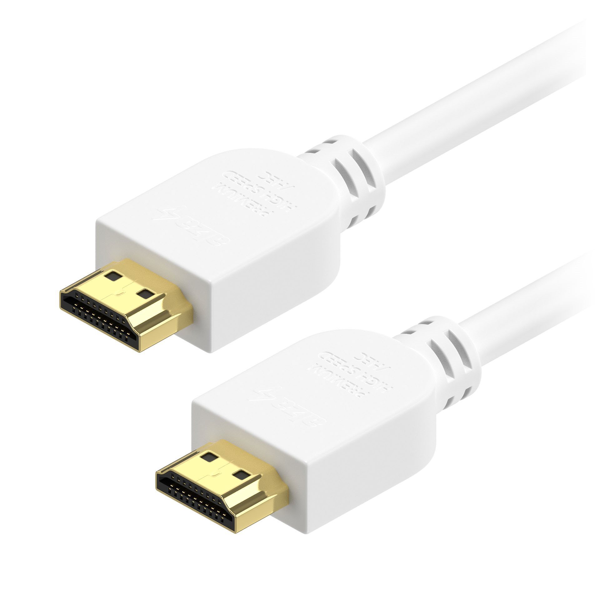 AlzaPower Core Premium HDMI 2.0 High Speed 4K 1m biely
