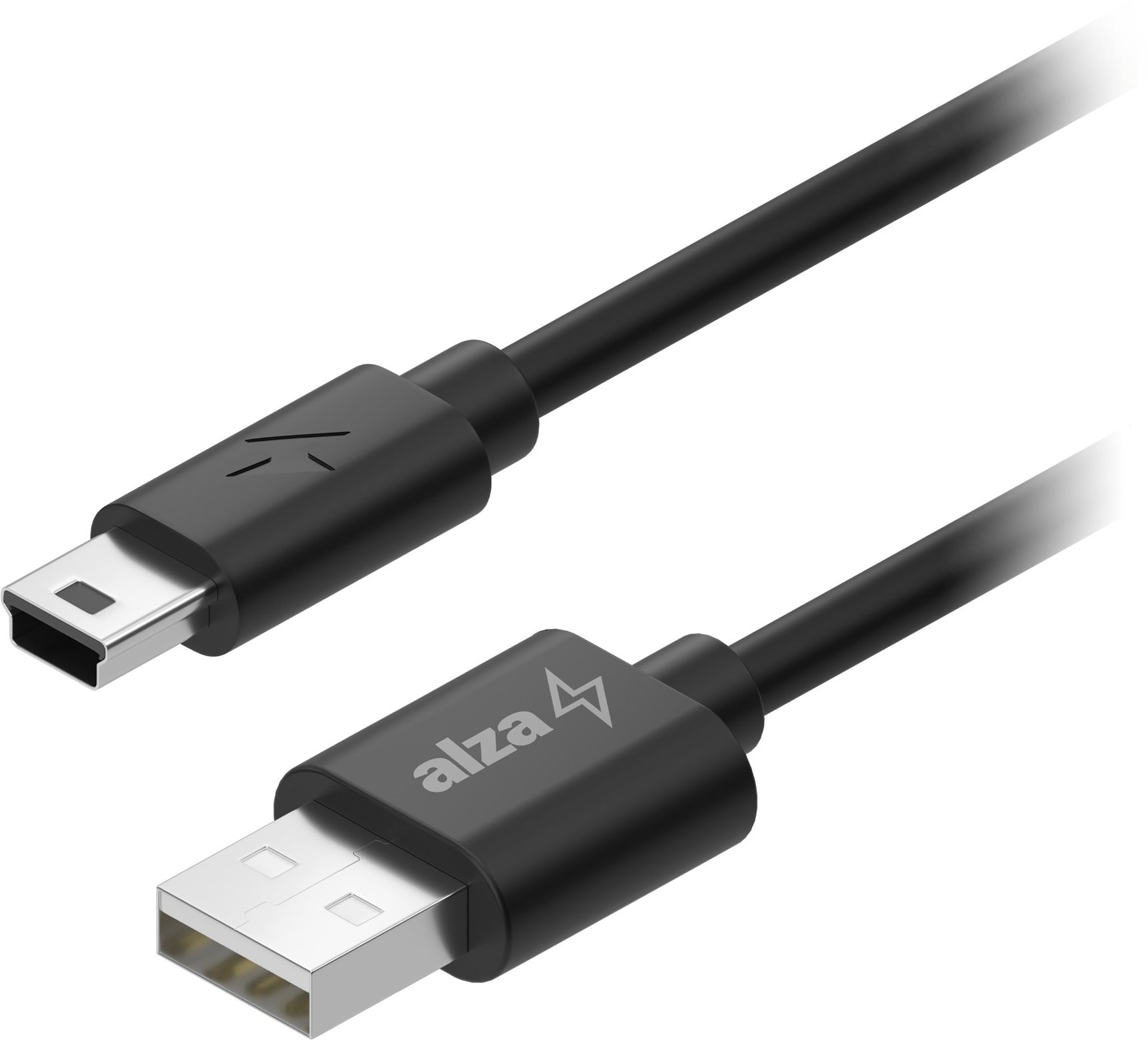 AlzaPower Core USB-A (M) to MiniUSB 1 m – čierny