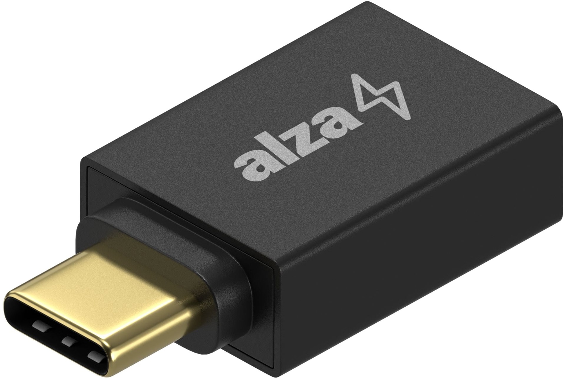 AlzaPower USB-C (M) do USB-A (F) 3.2 Gen 1 OTG čierny