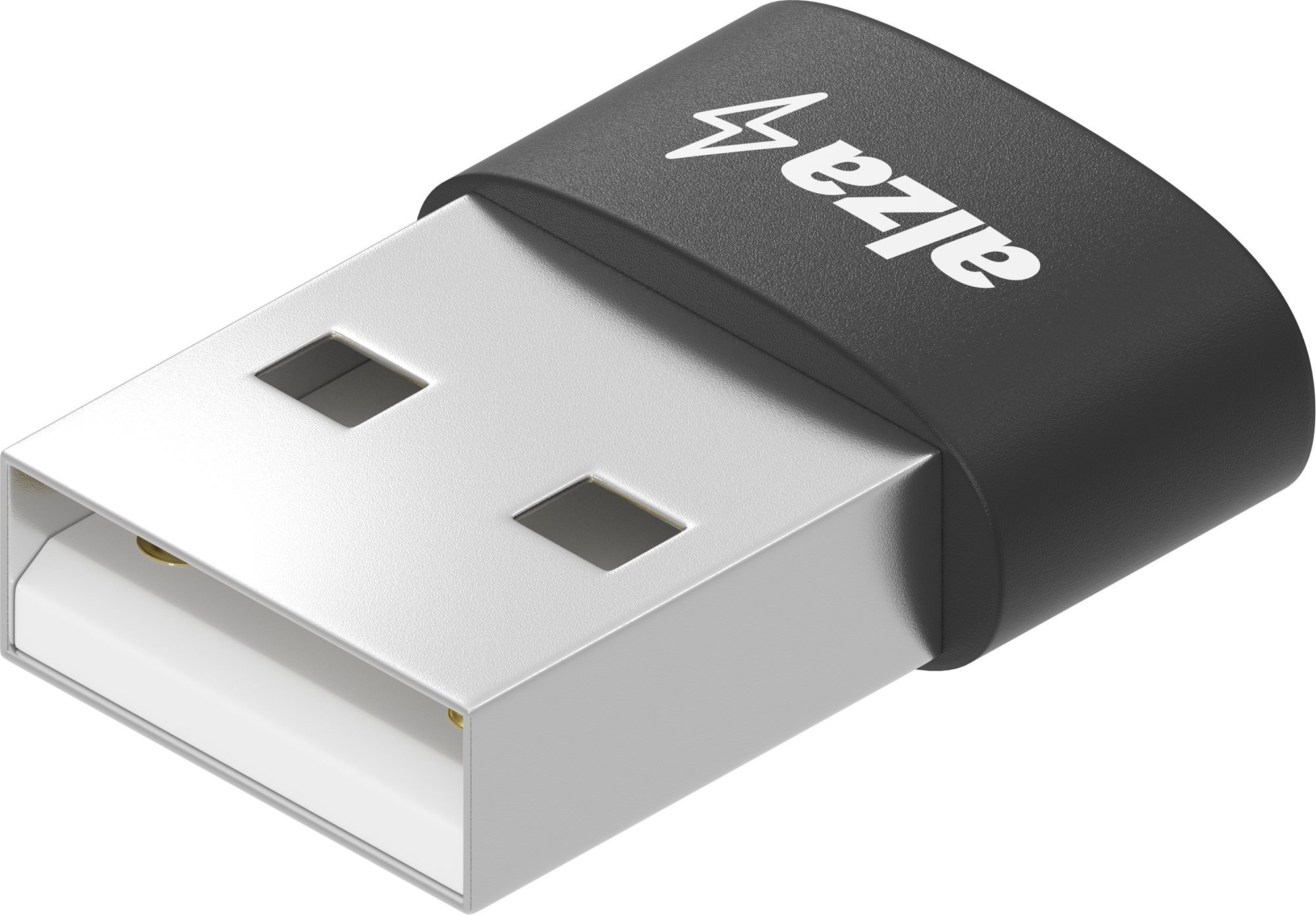 AlzaPower USB-A (M) to USB-C (F) 2.0 čierny