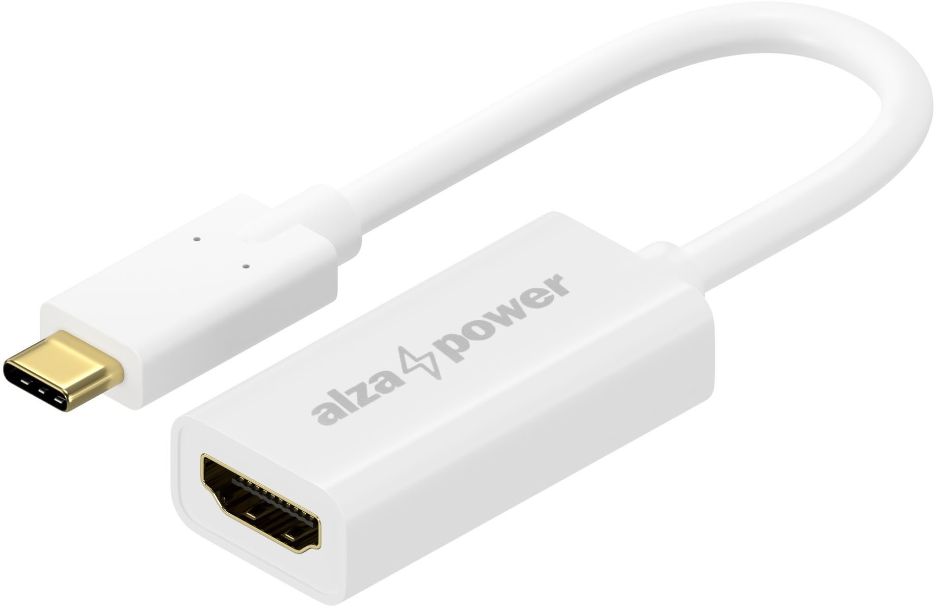 AlzaPower USB-C (M) na HDMI 2.0 4 K 60 Hz (F) 0.18 m biela