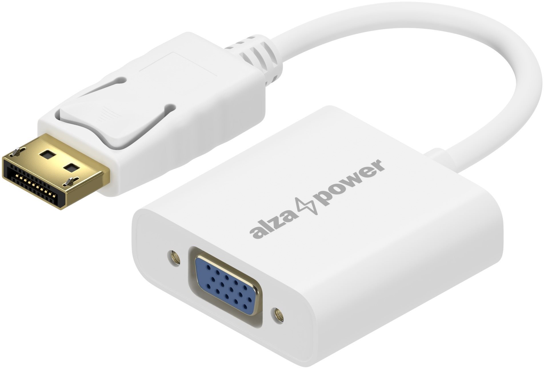 AlzaPower DisplayPort (M) to VGA (F) 0,18 m biely