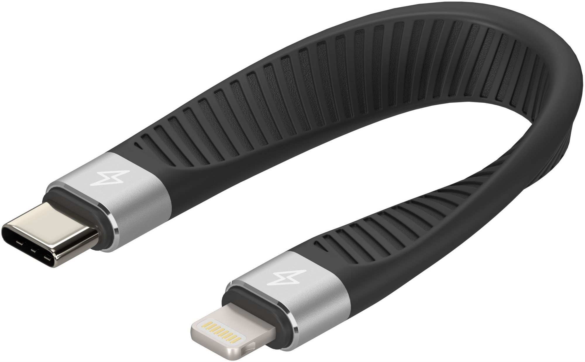 AlzaPower FlexCore USB-C to Lightning MFi čierny