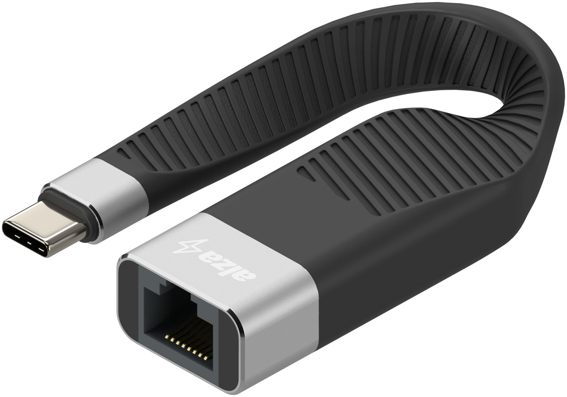AlzaPower FlexCore USB-C 3.2 Gen 1 (M) to LAN (F) čierny
