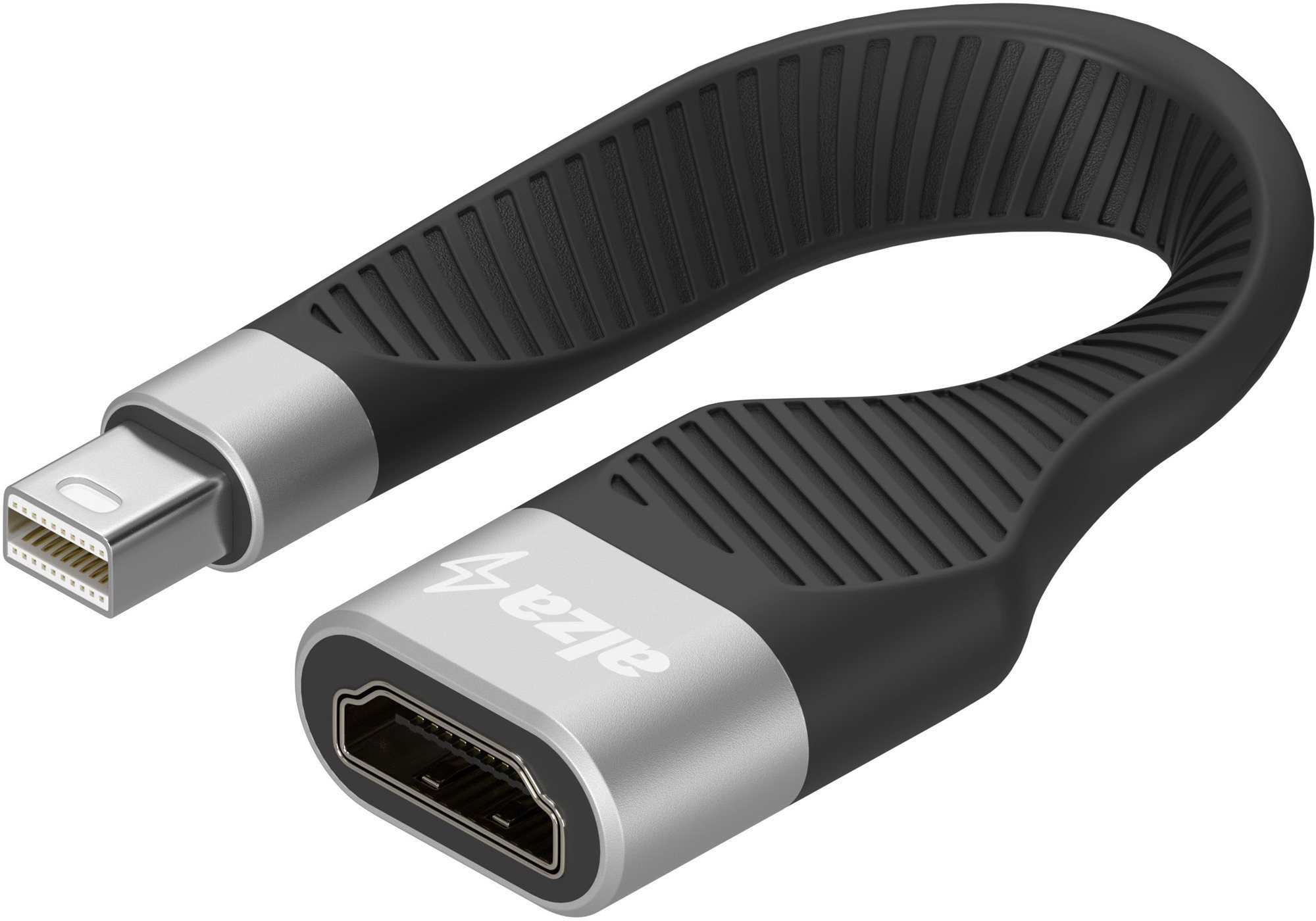 AlzaPower FlexCore Mini DisplayPort (M) to HDMI (F) 4K 30Hz čierny