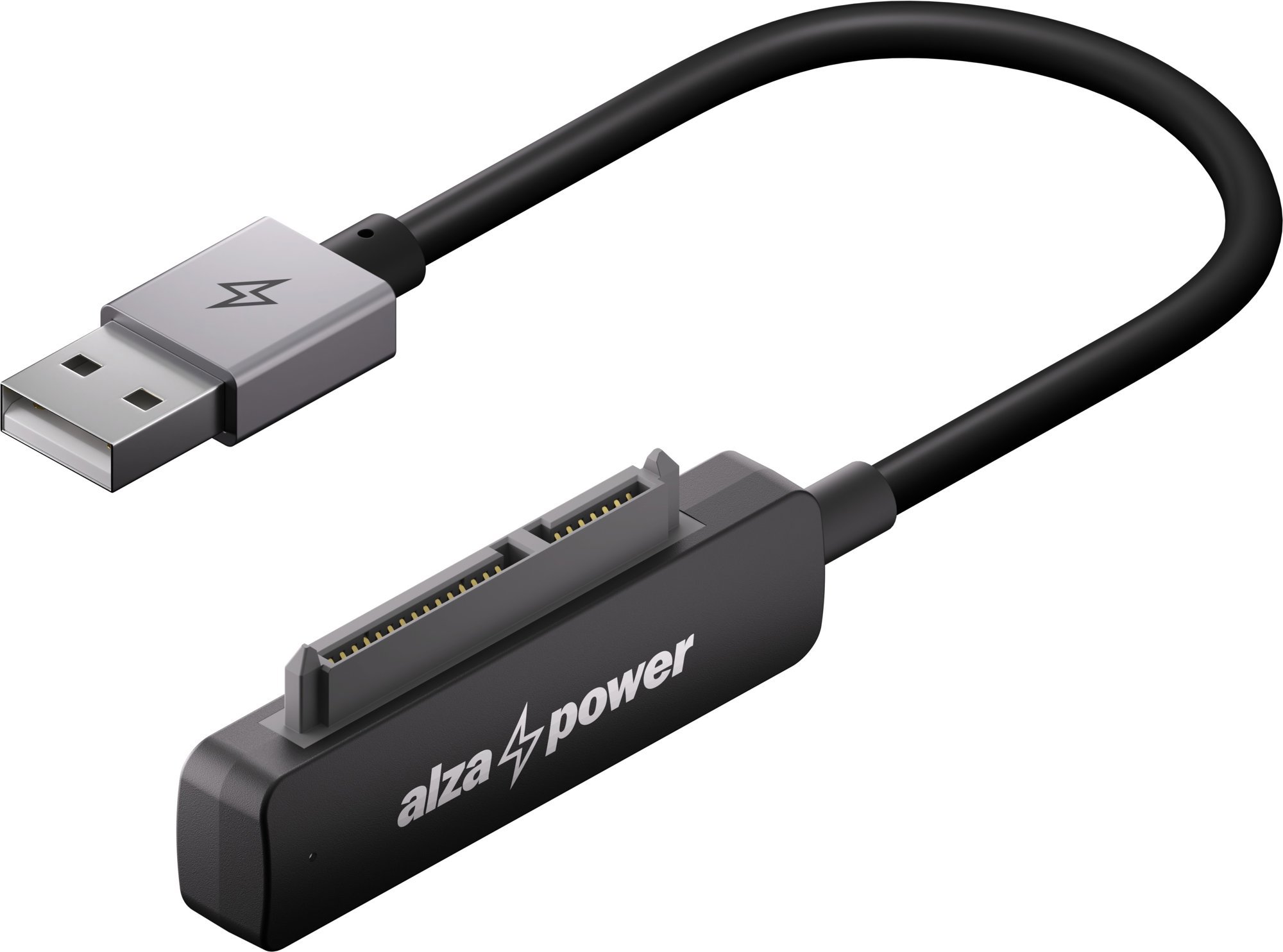 AlzaPower USB-A 3.2 Gen 1 (M) to SATA 3.0 0.2m černý