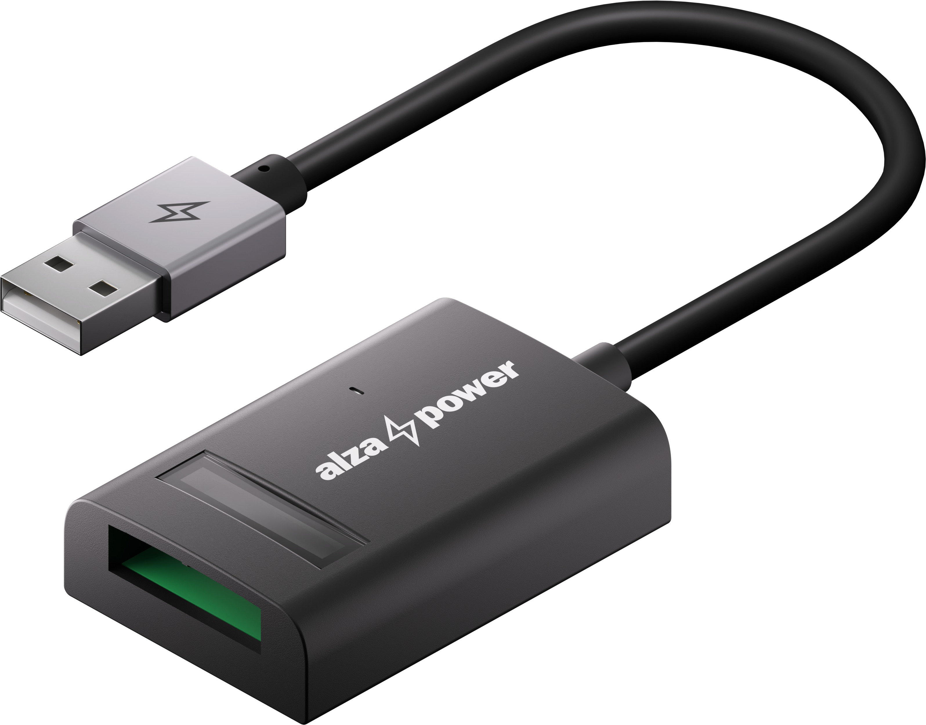 AlzaPower USB-A 3.2 Gen 2 (M) to M.2 NVMe & SATA 0.2m černý