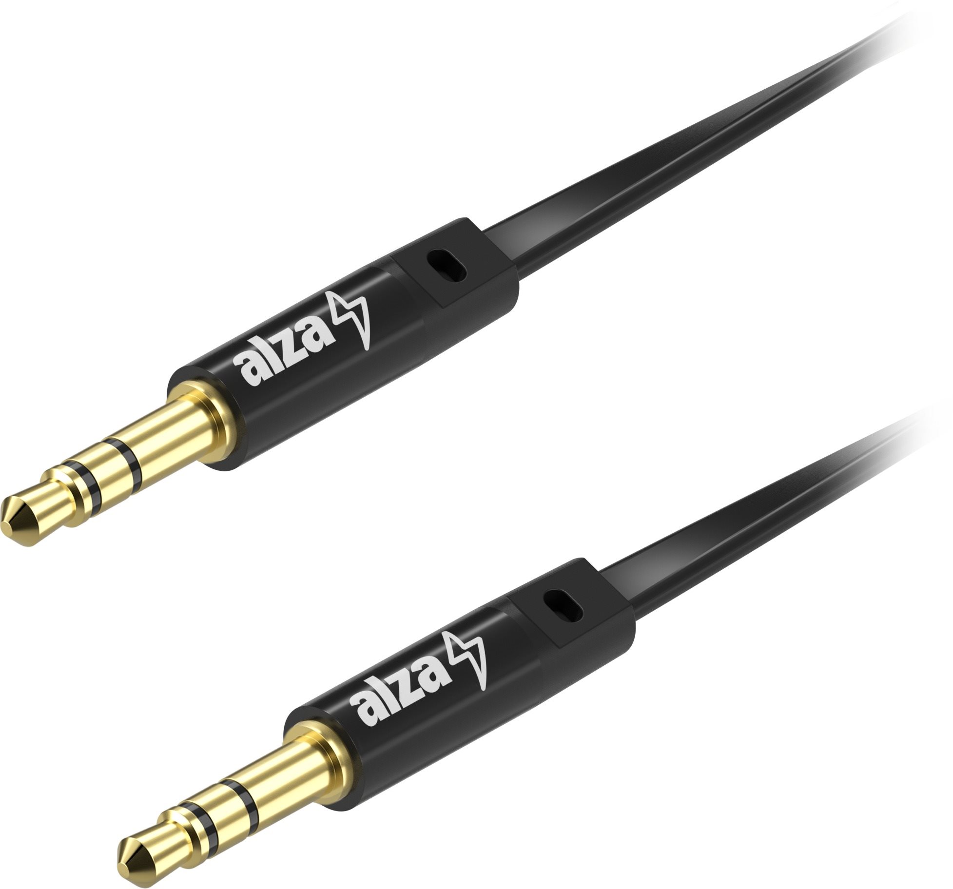 Alzapower FlatCore Audio 3,5 mm Jack (M) to 3,5 mm Jack (M) 0,5 m čierny