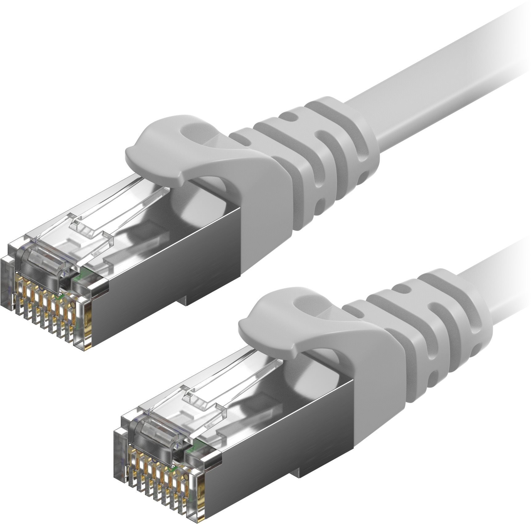 AlzaPower Patch CAT6 FTP Flat 1 m sivý