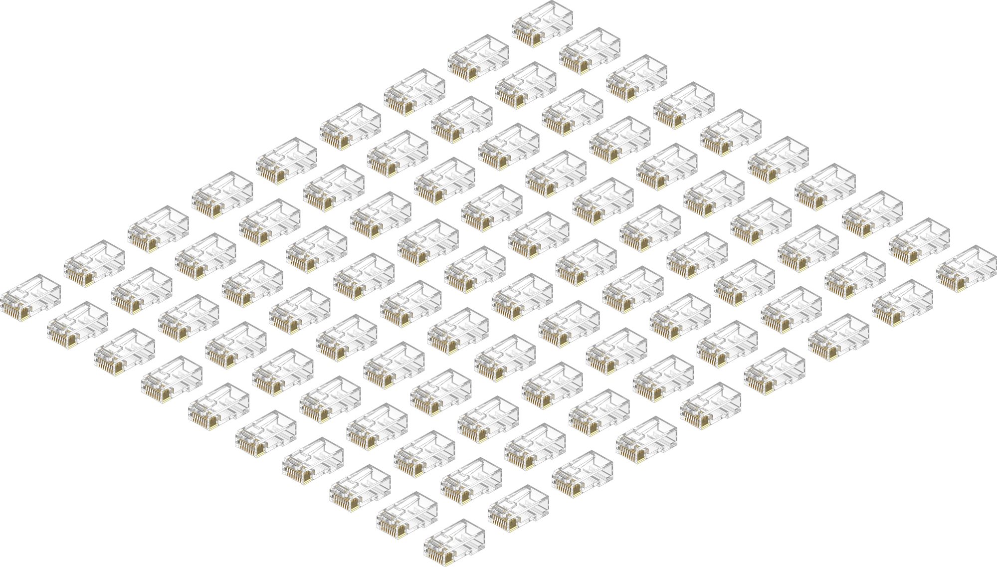 AlzaPower Patch CAT6 UTP RJ45 8p8c netienený skladaný na drôt 100-pack