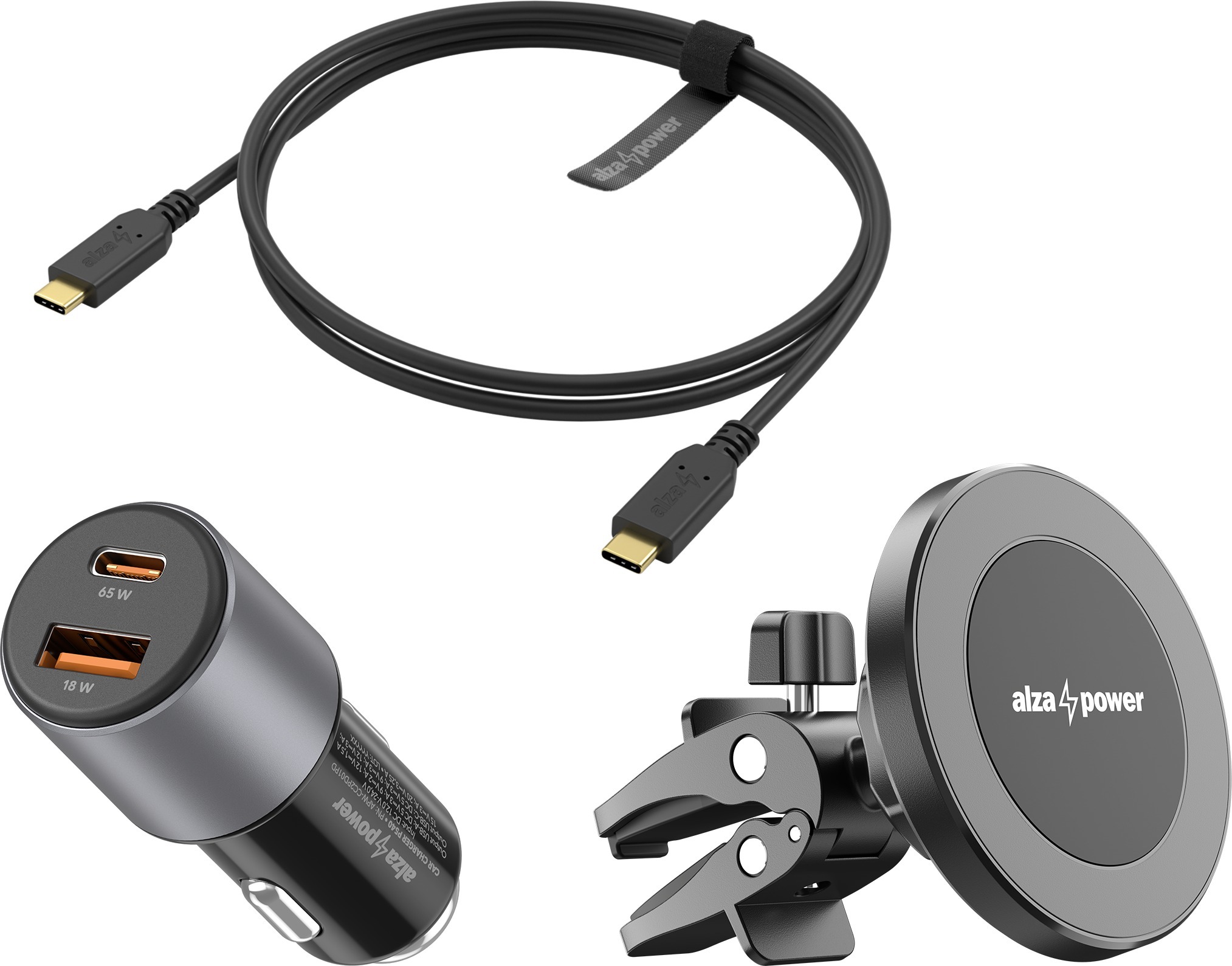 AlzaPower Drive 65 W MagSafe PRO USB-C