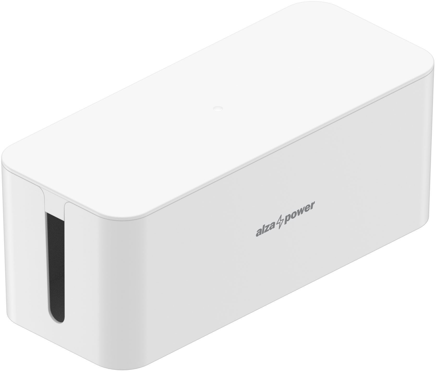 AlzaPower Cable Box Basic Medium biely