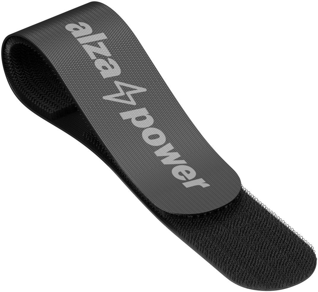 AlzaPower Wall VelcroStrap+ 10 pcs čierny