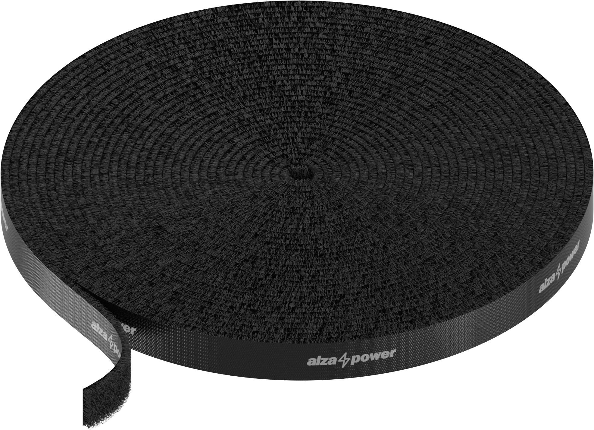 AlzaPower VelcroStrap+ Roll 10 m čierna