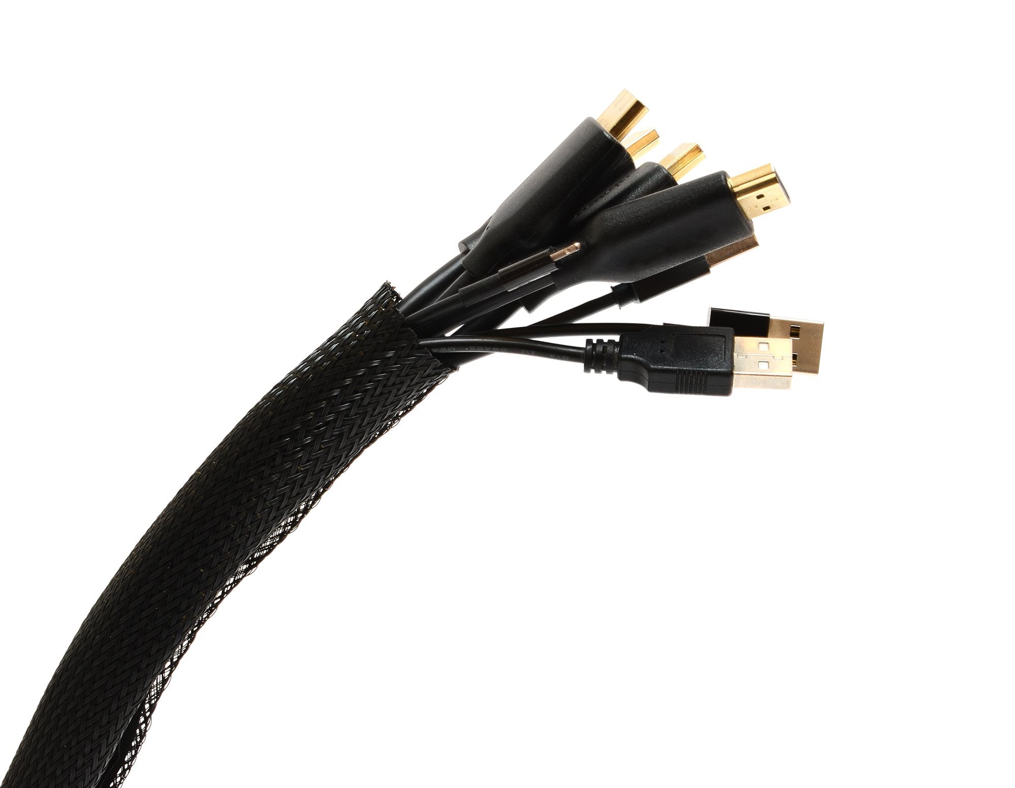 AlzaPower Velcrostrap+ Cable Tube 2 m čierny