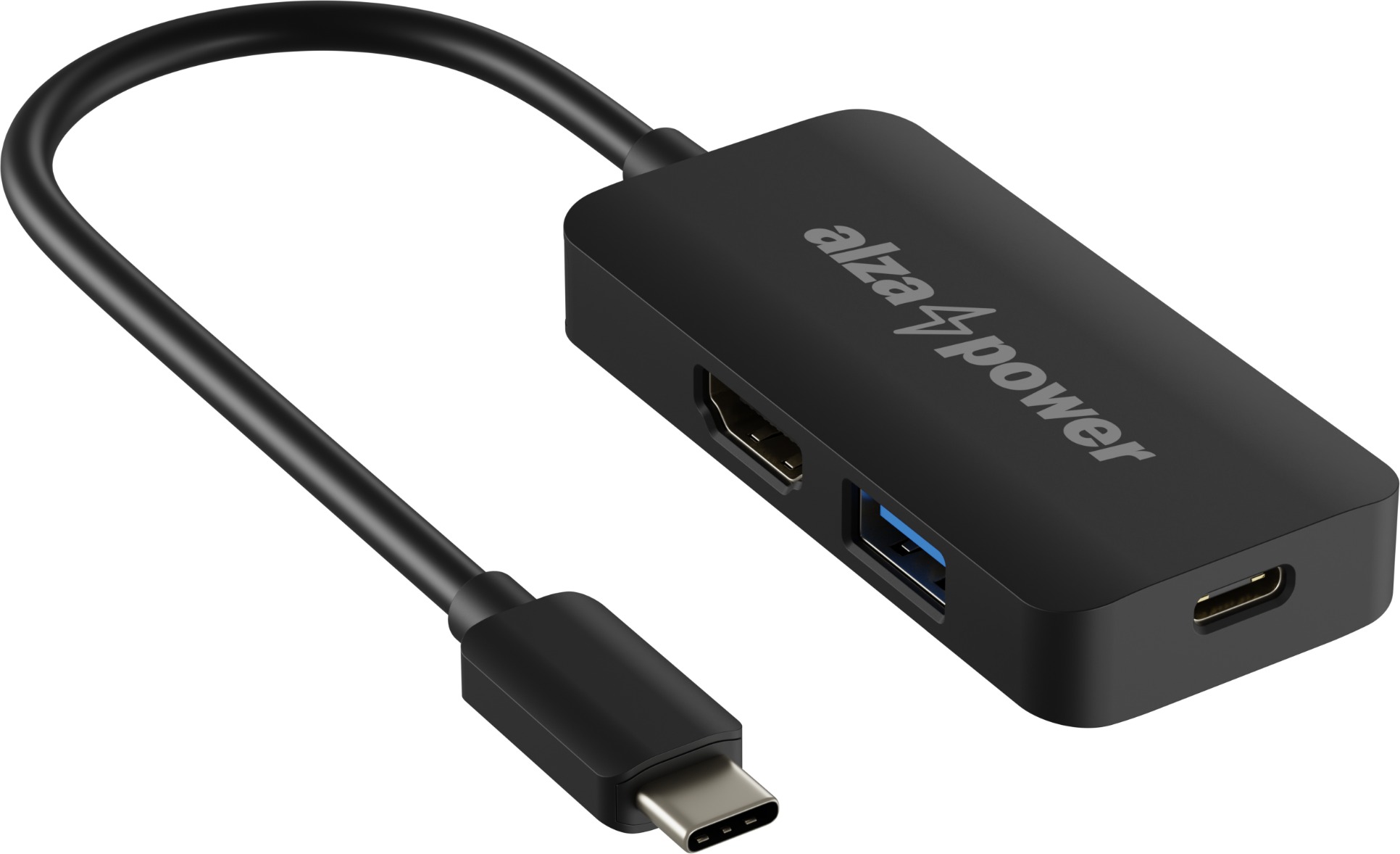 AlzaPower USB-C Dock Station 3 v 1 čierna