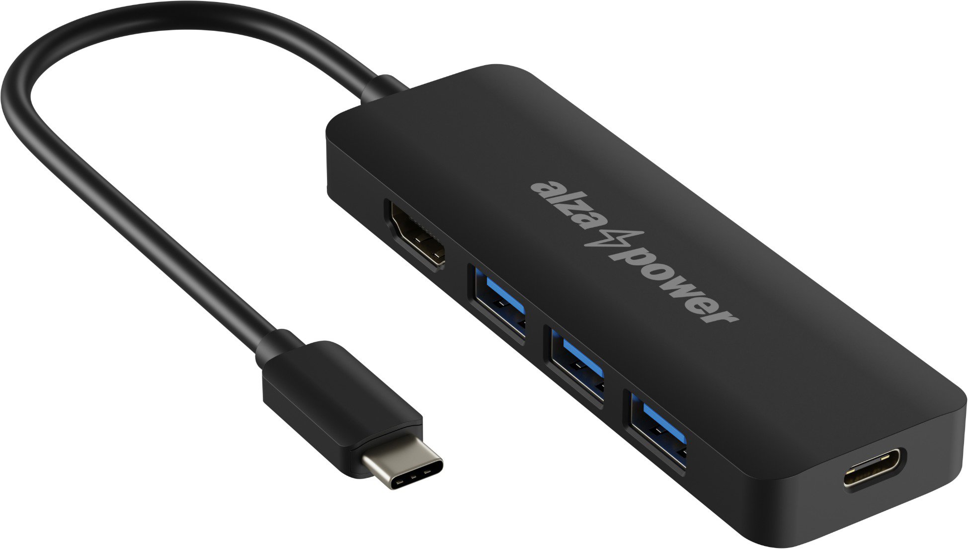AlzaPower USB-C Dock Station 5 v 1 čierna