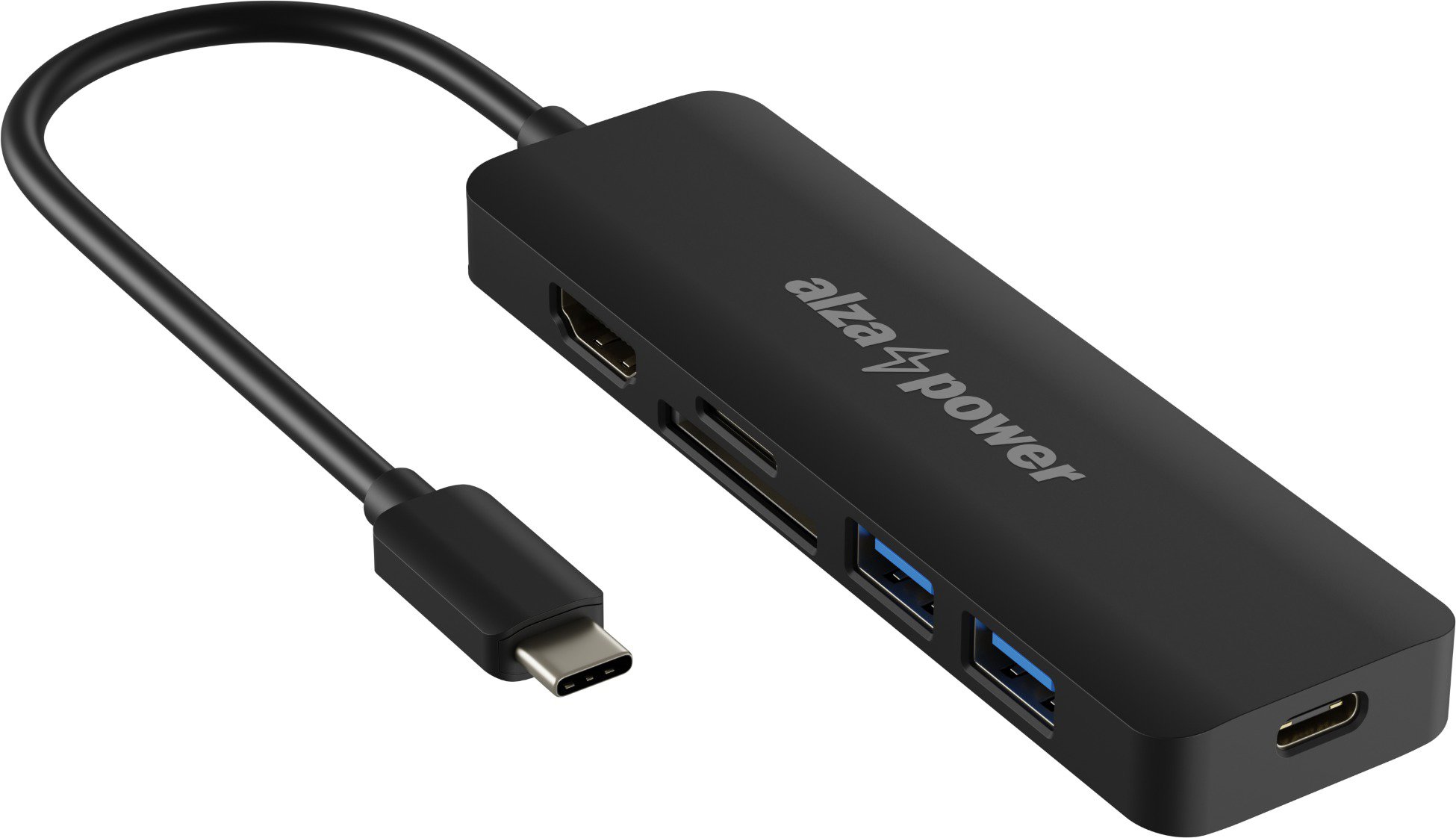 AlzaPower USB-C Dock Station 6 v 1 čierna