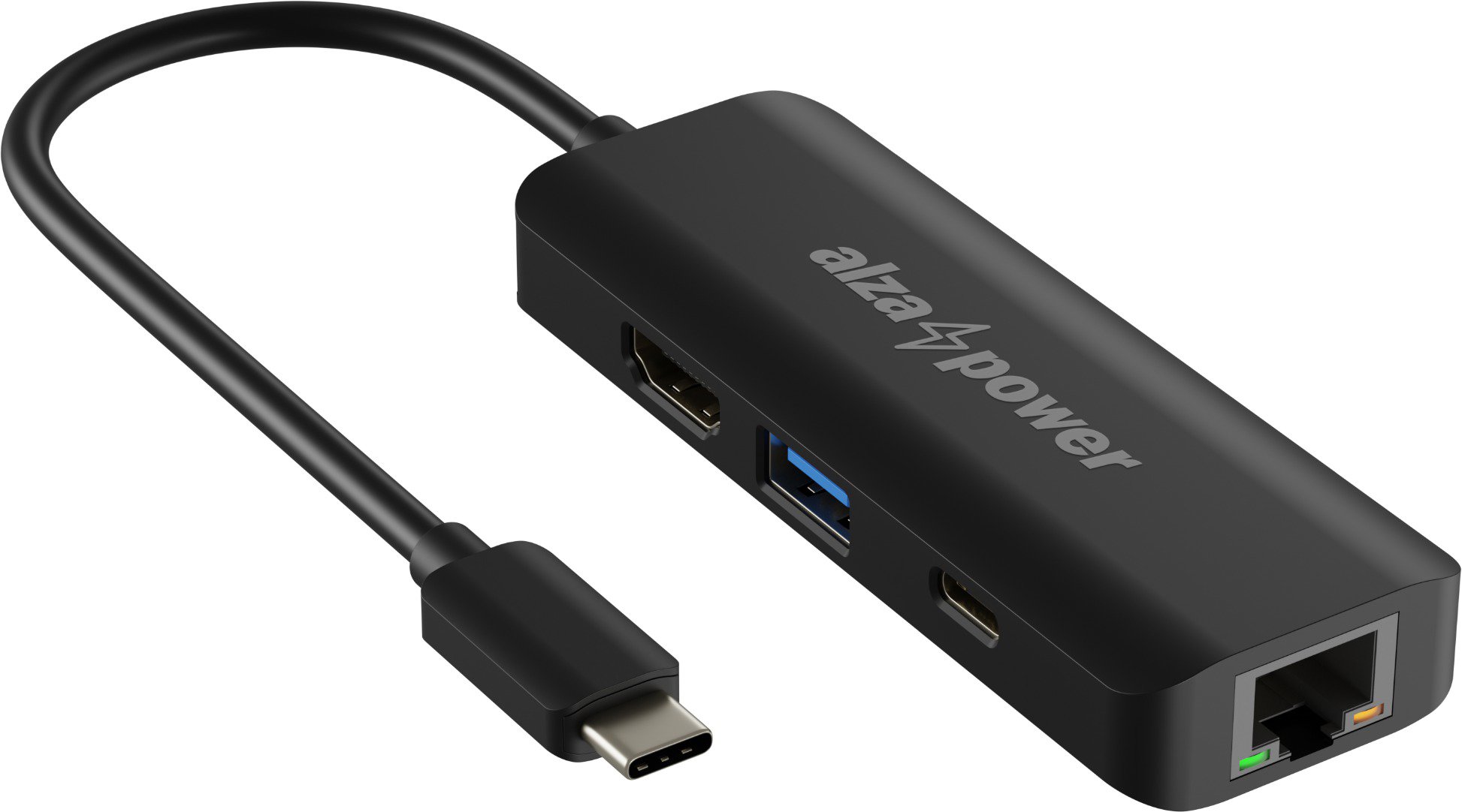 AlzaPower USB-C Dock Station 4 v 1 čierna
