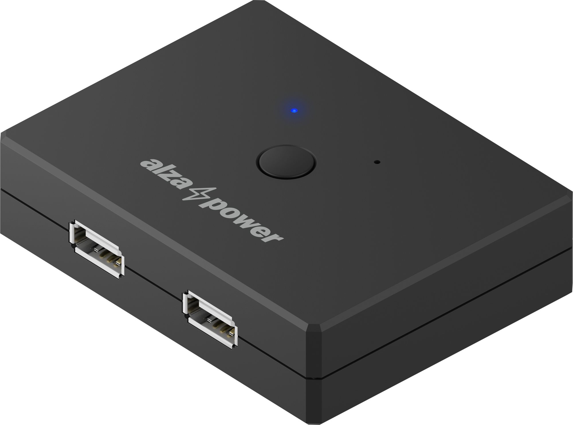 AlzaPower USB 2.0 2 In 2 Out KM Switch Selector čierny